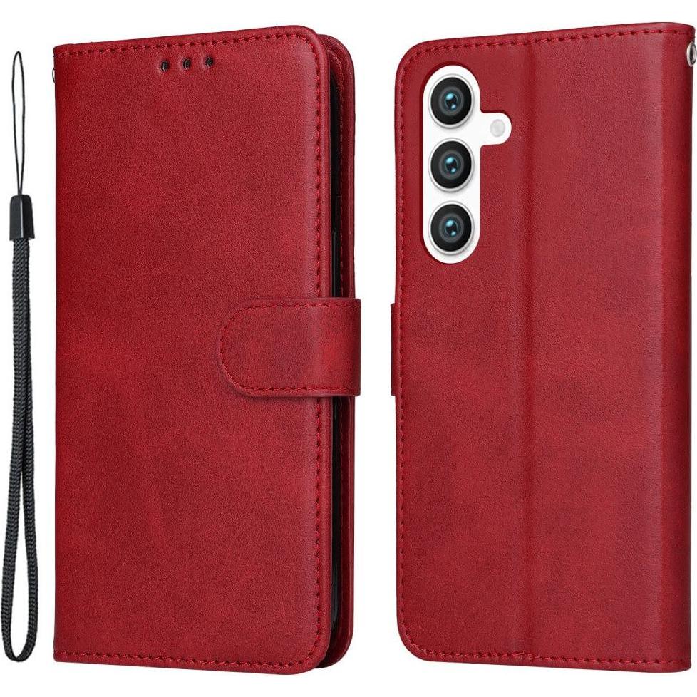 Cover-Discount Premium Handyhülle Etui rot (Samsung Galaxy S24), Smartphone Hülle, Rot