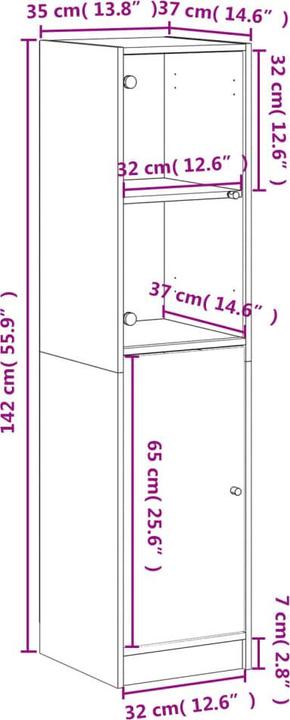 Produktbild vidaXL Highboard (37 x 35 x 142 cm)