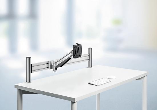 Image du produit Novus 990+1071+000 - Bras de montage pour écran plat - blanc - 7 kg - plafond/mur/armoire
