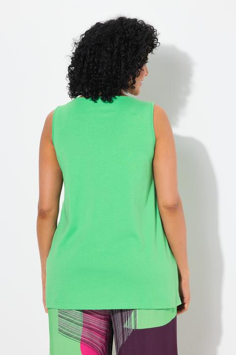 Immagine prodotto Ulla Popken Top dal taglio svasato e smanicato con scollo a cuore e apertura (46, 48)