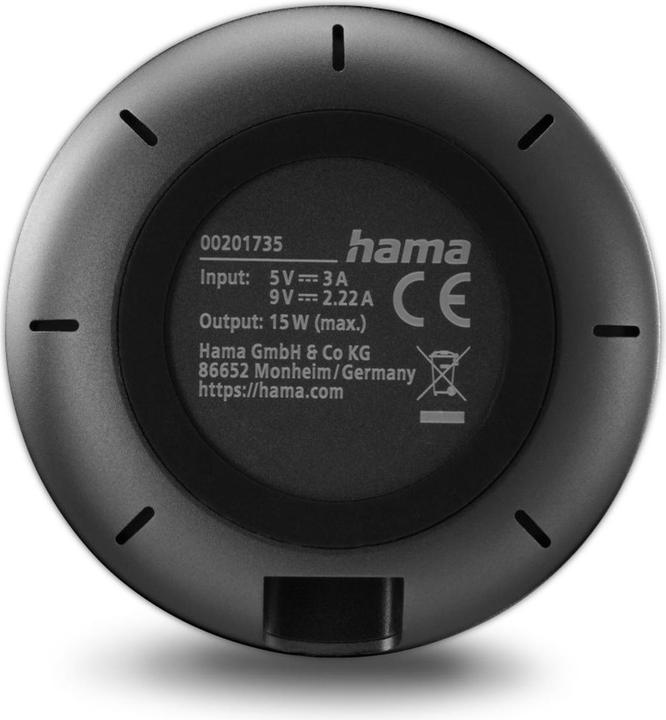 Actual product image Hama Kabelloses Qi2-Ladegerät, induktiv Schnellladen am Schreibtisch etc., 15 W (15 W)