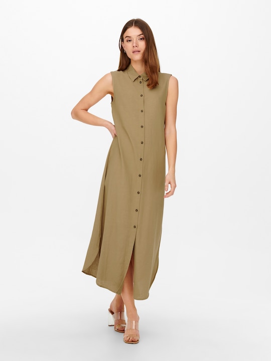 Produktbild Only Langes Leinen- Blusenkleid (S)