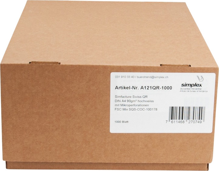 Actual product image Simplex Simfacture - Swiss QR (1000 x)