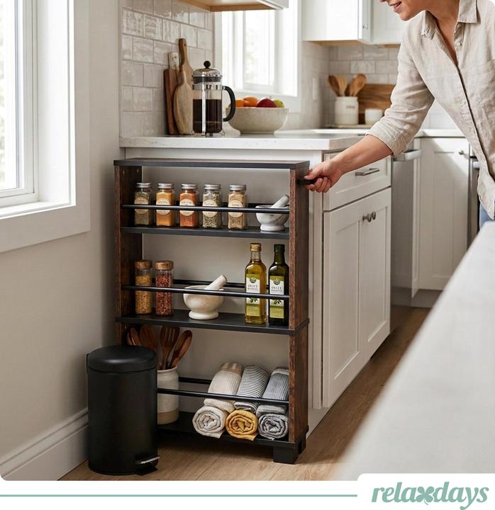 Image du produit Relaxdays chariot d'angle (13 x 50 x 80 cm)