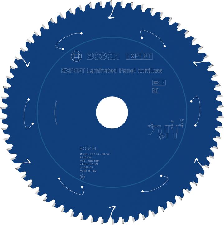 Bosch Professional Zubehör EXPERT Laminated Panel Kreissägeblatt, 210x30 mm, T66