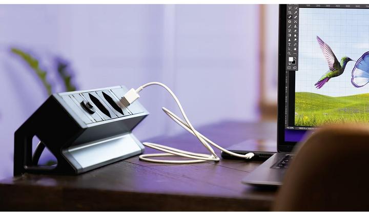 Image du produit Steffen Alu Desk (4x, Type 13, USB-A, USB-C, 1.50 m)