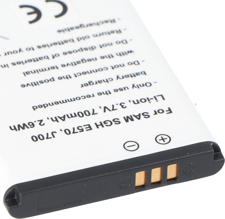 Actual product image Samsung Battery SGH E570, J700