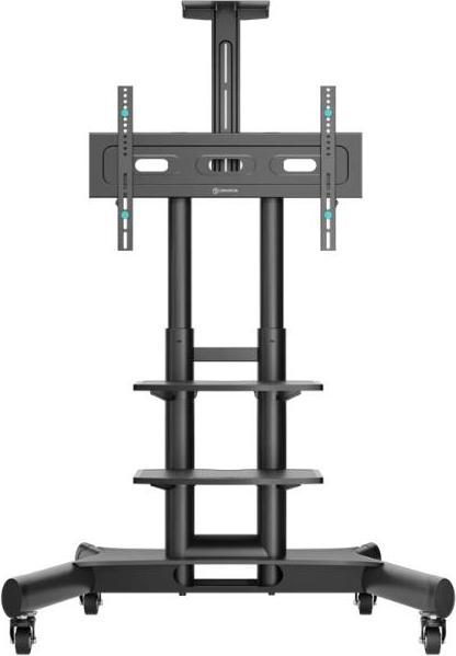 Onkron TV mobilný stojan pre 40-70", police, výškovo nastaviteľný, čierny (70", 45 kg)