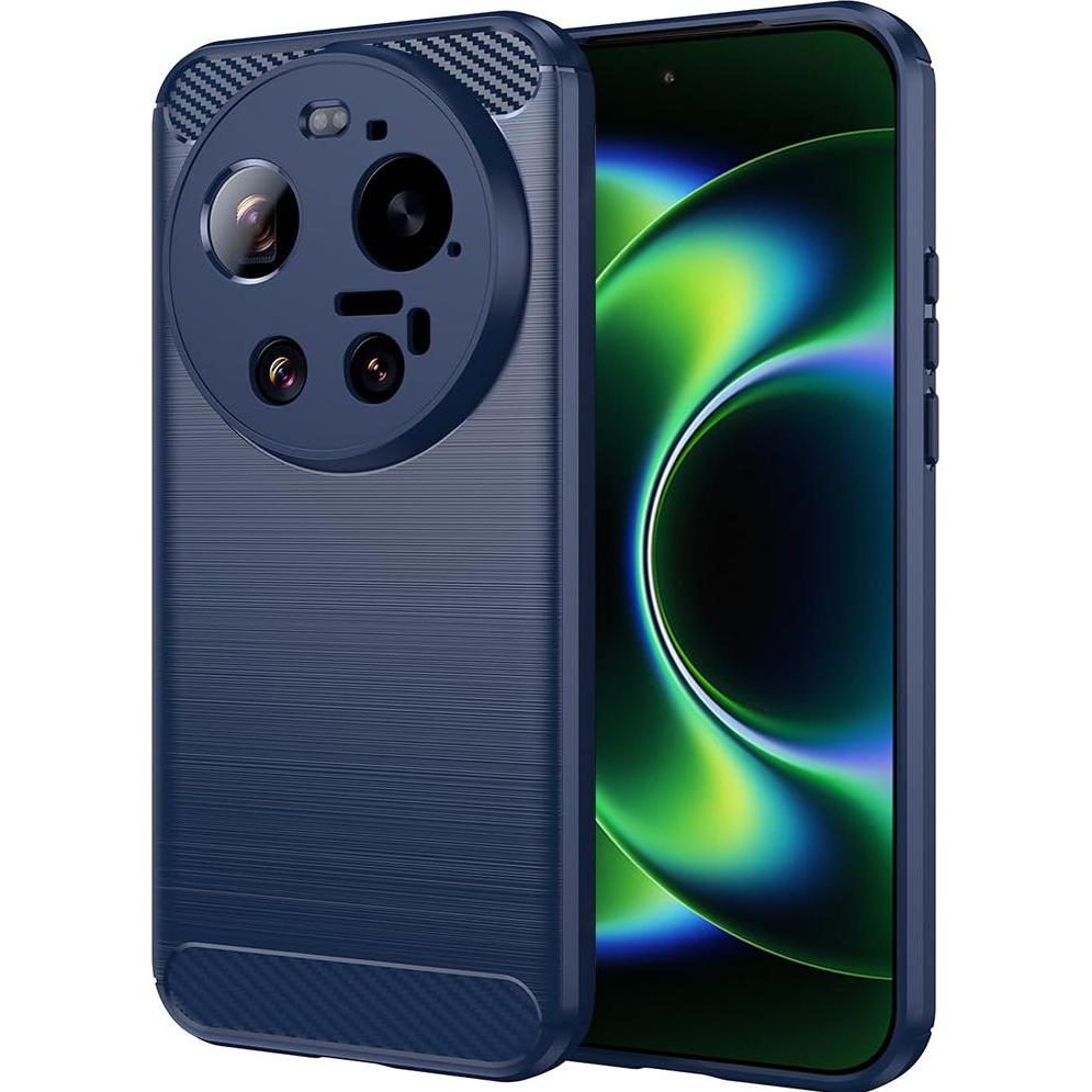 Techsuit - Carbon Silicone - Xiaomi 17 Ultra - Blue (Xiaomi 17 Ultra), Cover smartphone, Blu