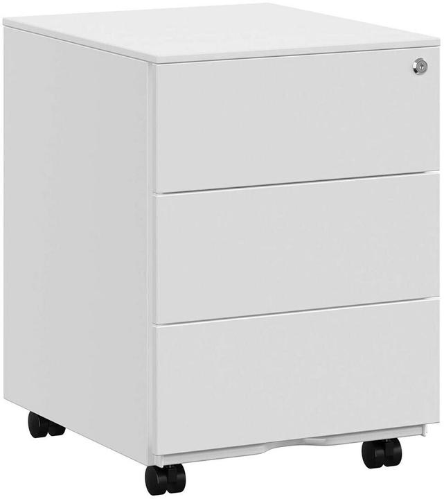 Immagine prodotto Songmics Aktenschrank mit 3 Schubladen, Detailfarbe: Weiss