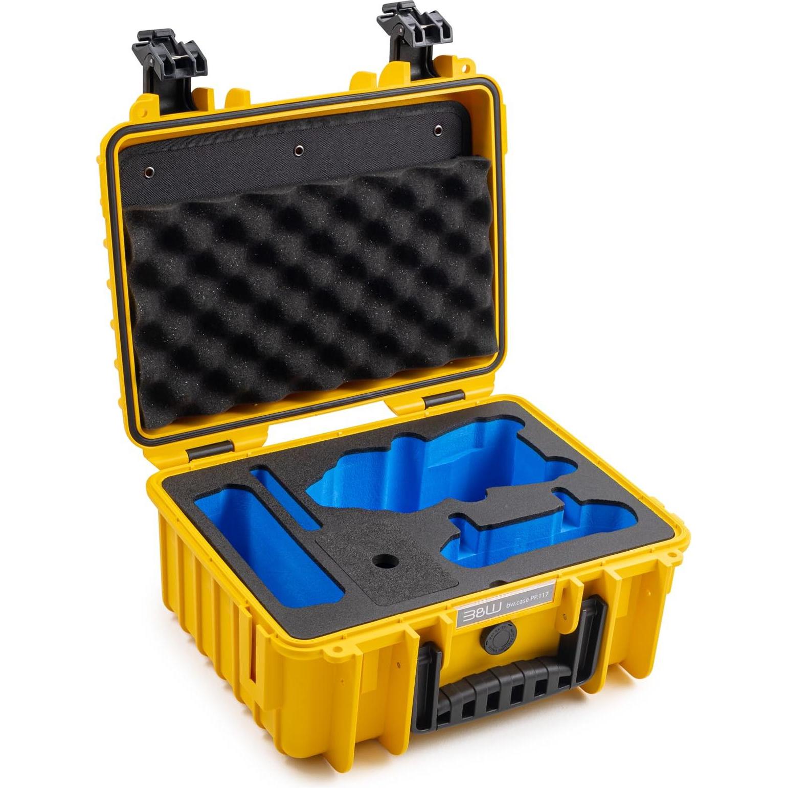 B&W International B&W DJI Air 3 Case Typ 3000 gelb (Drohnen Koffer, DJI Air 3), Drohne Tasche, Gelb