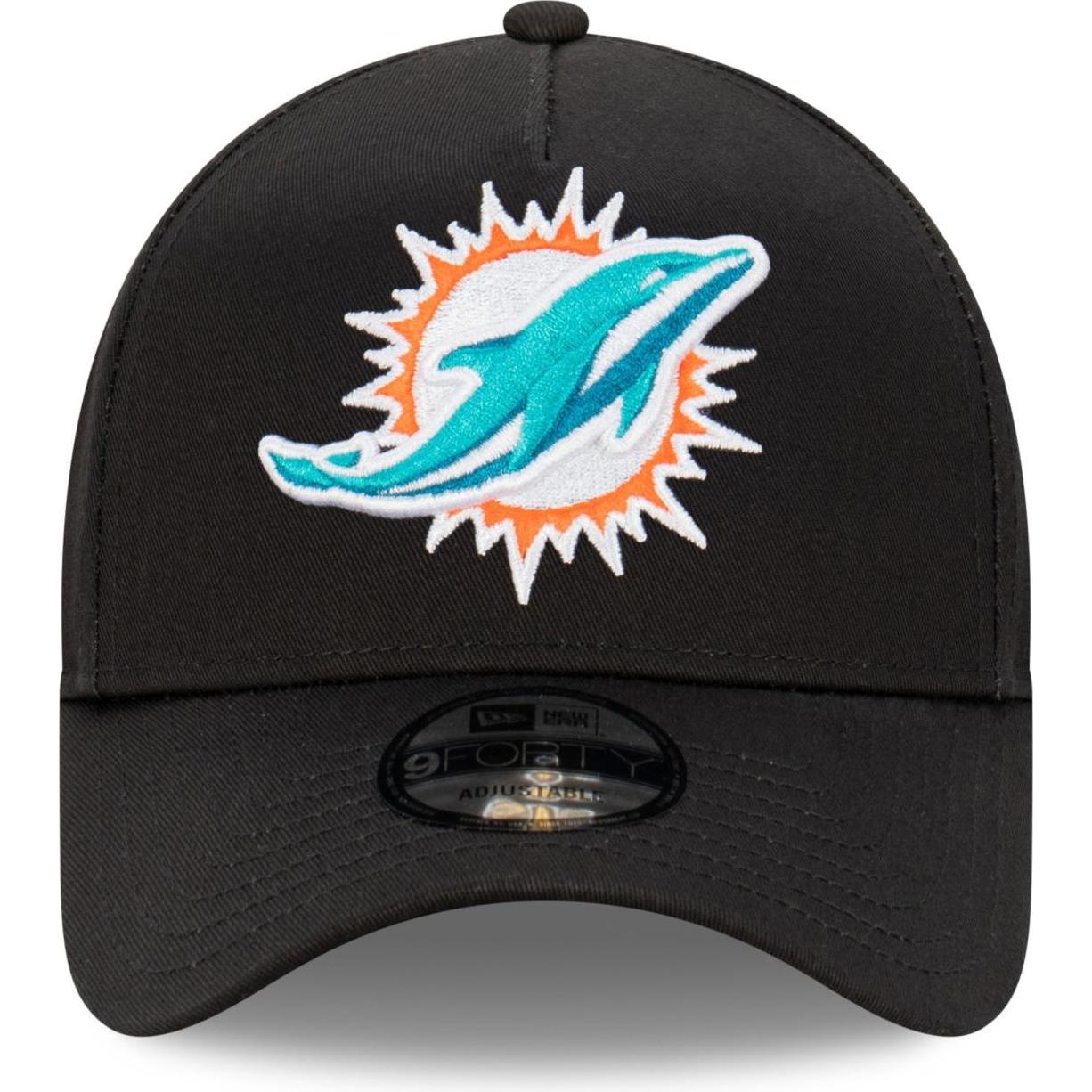 Thumbnail - New Era, Herren, Cap, 9Forty A-Frame Cap - NFL Miami Dolphins schwarz, Schwarz, (One Size)