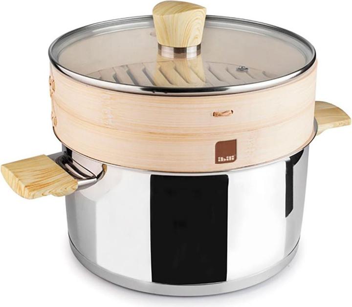 Ibili Pot with steamer sanna, ø22 cm (Kochtopf, Edelstahl)
