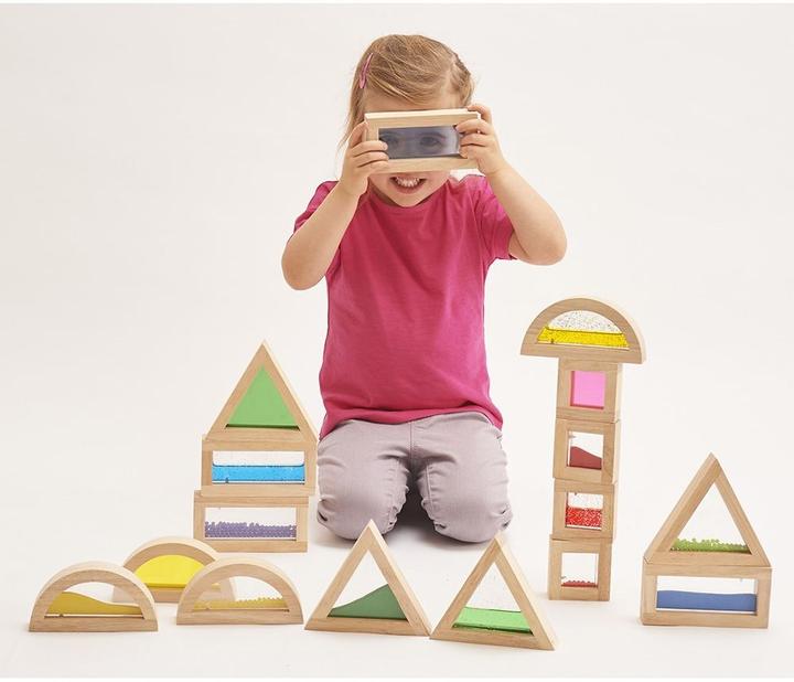 Productafbeelding TickiT Sensorische bouwstenen (16 stuks) volgens Montessori