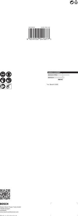 Image du produit Bosch Professional Zubehör Papier abrasif Expert C470 avec 14 trous pour ponceuses vibrantes, 115 x 280 mm, G 120, 10 pcs. (120)