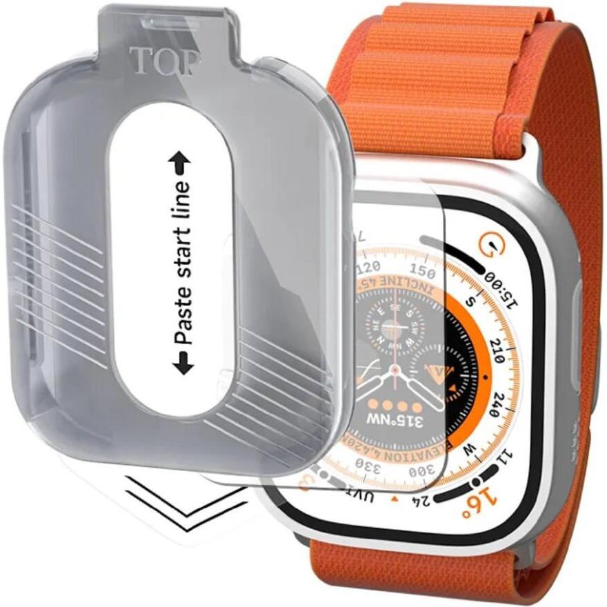 Protectorking 1x echtes Tempered 9H Panzerhartglas 3D KLAR, Smartwatch Schutzfolie