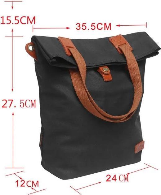 Produktbild Tourbon Wasserabweisende Canvas Velo Gepäckträgertasche & Umhängetasche (12 l, Gepäckträgertasche)