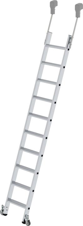 Produktbild Munk Stufen-Regalleiter fahrbar 10 Stufen (Regalleiter, 269 cm)