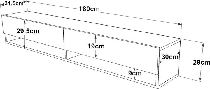 Actual product image En.Casa Laitila (180 x 31.5 x 29.5 cm)