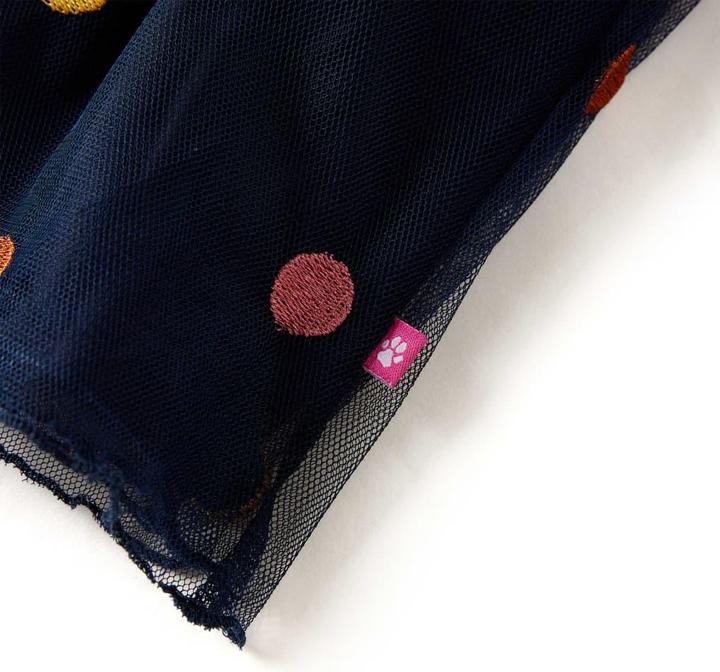 Actual product image VidaXL Children's tulle skirt with dot pattern navy blue 92,Material (92)