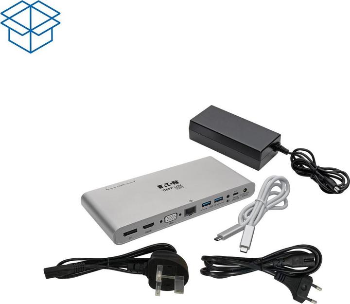 Actual product image Eaton USB-C Dock Triple Display - 4K HDMI/DisplayPort VGA USB 3.2 Gen 1 USB-A/USB-C Hub Gb (USB-C)