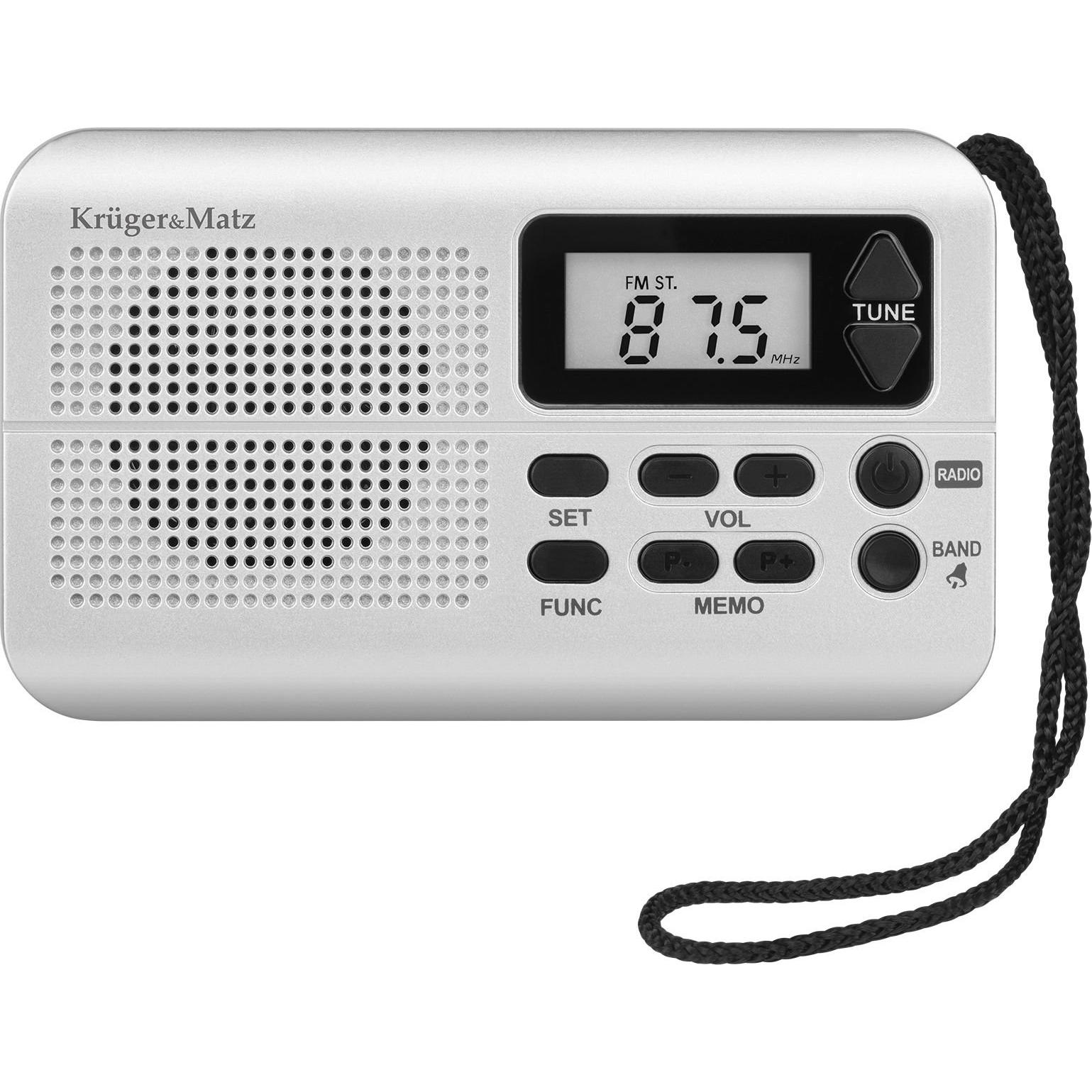 Krüger&Matz KM 819 Portable radio, light gray (AM), Radio, Grau