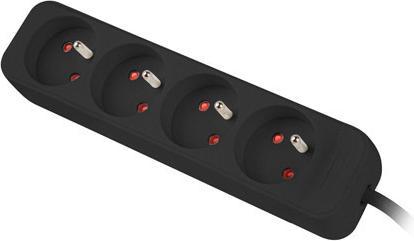 Image du produit Lanberg PS0-04E-0100-IEC-BK Câble d'extension 4 sorties AC Indoor (4 x, C14, 1 m)