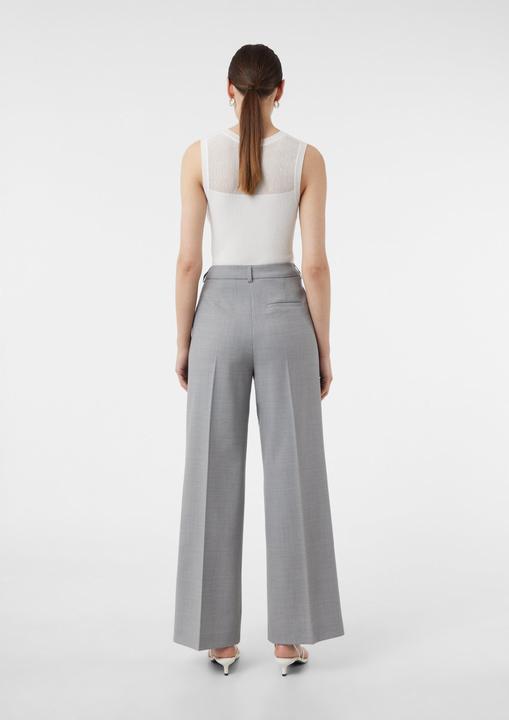 Produktbild Comma Hose Weite Bundfaltenhose aus fliessendem Flanell (38)