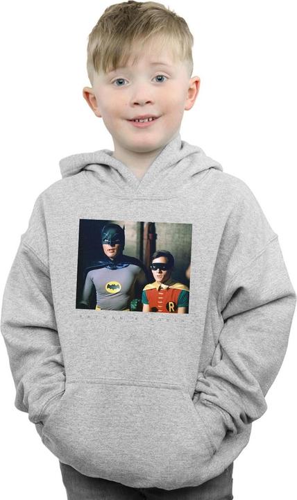 Immagine prodotto Felpa con cappuccio per ragazzi Batman Serie TV Dynamic Duo Photograph (152, 158)
