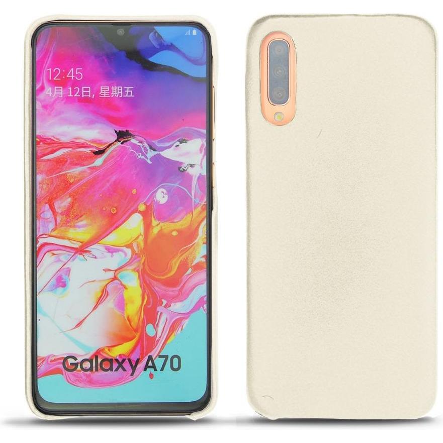 Noreve Lederschutzhülle (Samsung Galaxy A70), Smartphone Hülle, Weiss