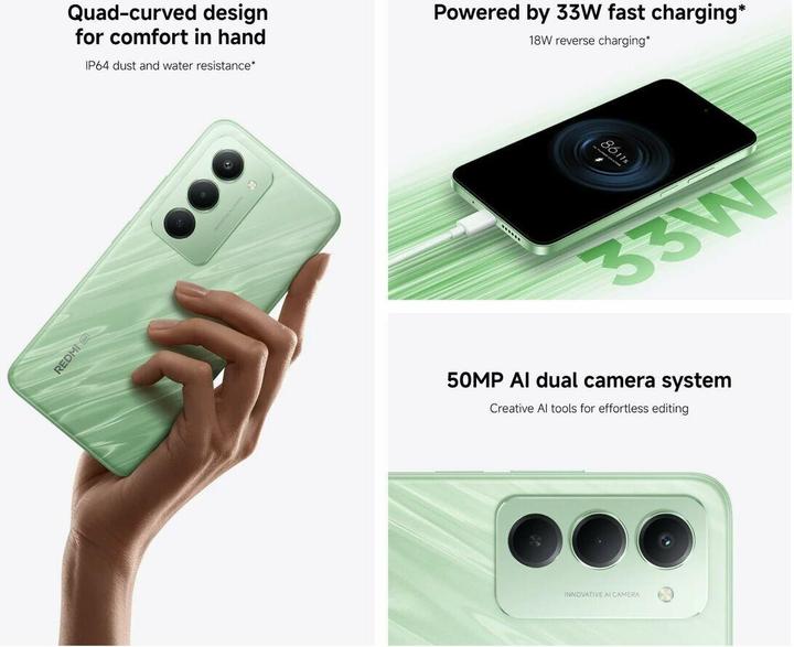 Actual product image Xiaomi Redmi 15 (256 GB, Midnight Black, 6.90", Dual SIM, 5G)