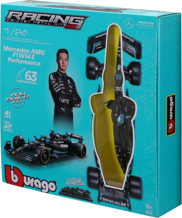 Produktbild Bburago Mercedes-AMG F1 W14 E Perf. 1/24 Kit Russell 2024