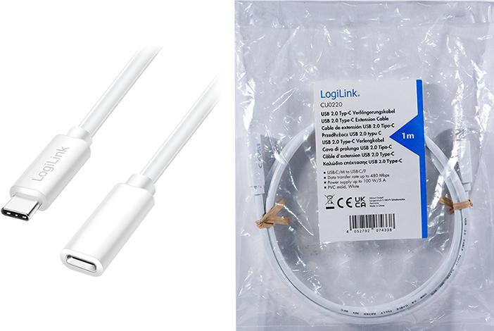 Immagine prodotto LogiLink CU0220 (1 m, USB 2.0, 100 W)
