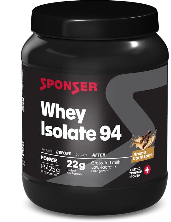 Actual product image Sponser Whey Isolate 94 Caf Latt Ds 425g (559 g, Caffe Latte)