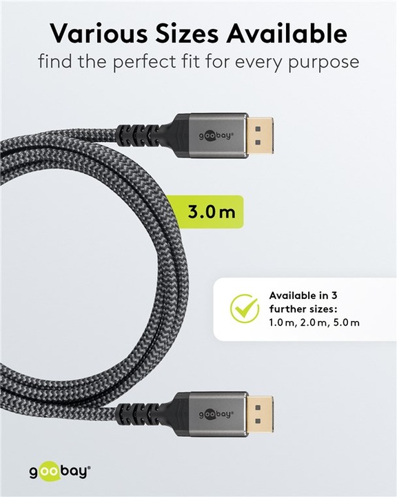 Produktbild Goobay DisplayPort – DisplayPort (3 m, DisplayPort)