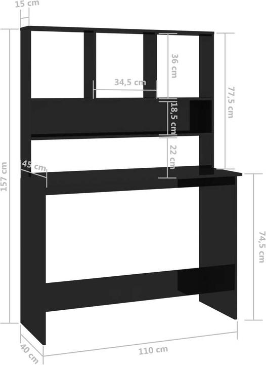 Image du produit vidaXL Bureau (110 x 110 x 157 cm)