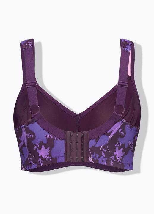 Actual product image Ulla Popken Floral Underwire-Free Microfiber Bra (100 E)