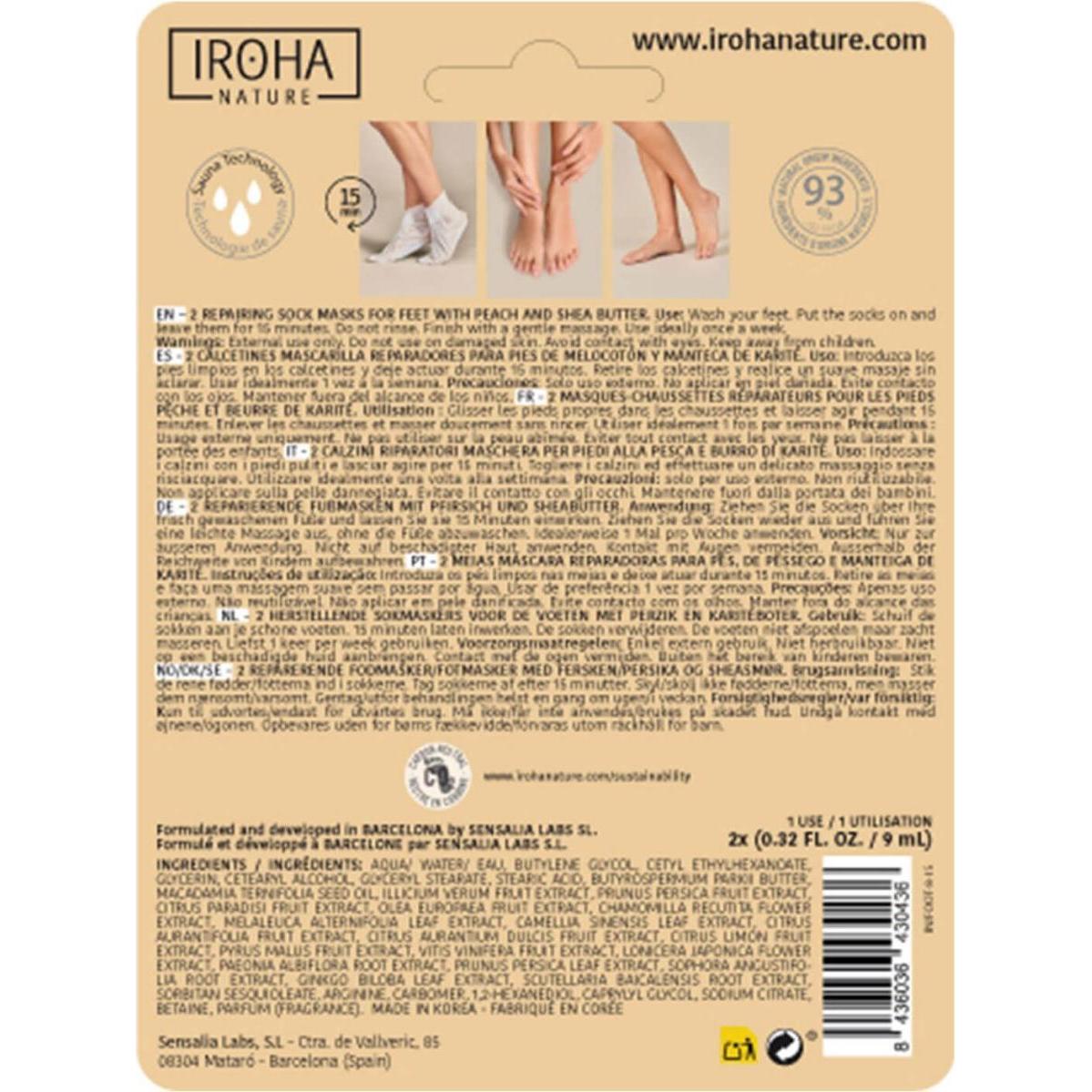 Thumbnail - Iroha Nature, Fusspflegemittel, Nature - Foot Mask Socks Repair Peach (Fussmaske, 9 ml)