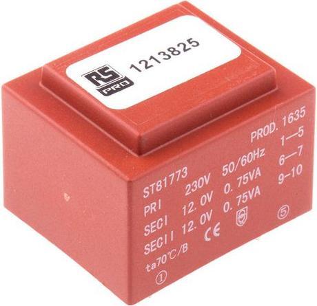 Produktbild RS PRO PCB Transformer 1.5VA 2x12V