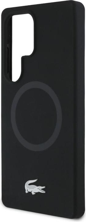 Image du produit Lacoste Case Silicone Microfiber W/ Silver Croc Logo MagSafe forSamsung Galaxy S25 Ultra black (Samsung Galaxy S25 Ultra)