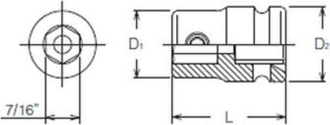 Productafbeelding Koken Bithouder (7/16")