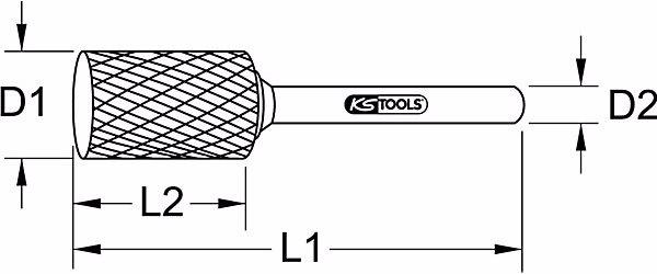 Actual product image KS Tools HM cylindrical milling pin form A (10 millimetres)