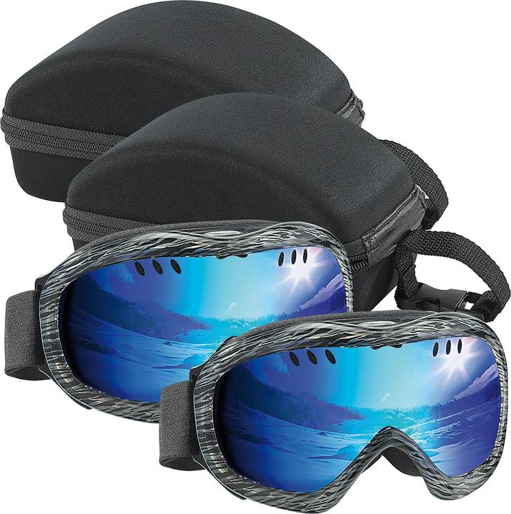 Speeron Lot de 2 lunettes de ski et de snowboard super légères et high-tech, étui rigide inclus