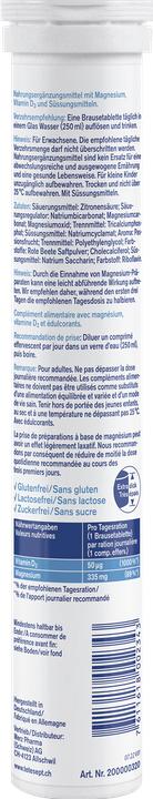 Nährwerte und Zutaten Tetesept Magnesium 335 + D3 Immun (17 Stück, Brausetablette, 134 g)