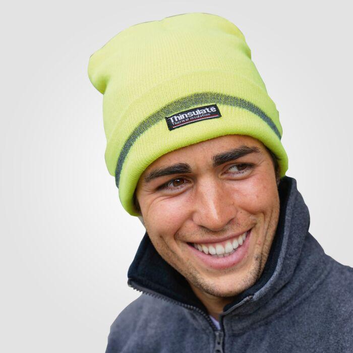 Image du produit Bormio Bonnet de tricot néon, isolation Thinsulate jaune fluo
