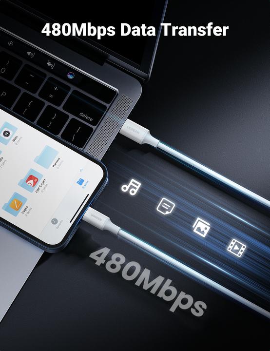 Produktbild Ugreen USB Typ C – Lightning (0.50 m, USB 2.0, 18 W)