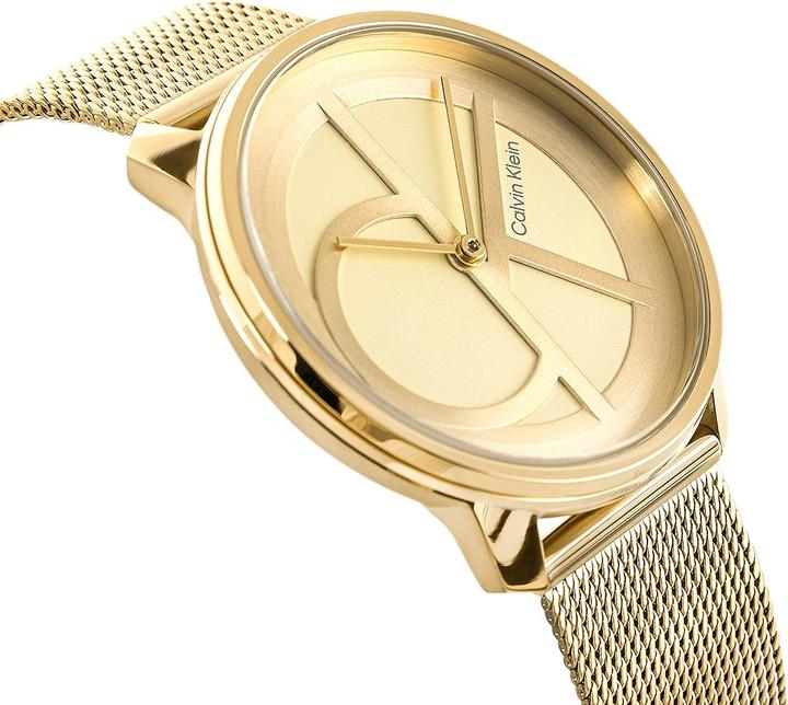 Actual product image Calvin Klein Iconic Mesh Damenuhr 25200034 + BOX (Analogue wristwatch, 35 mm)