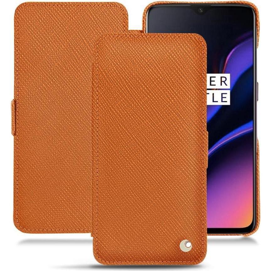 Noreve Lederschutzhülle horizontal (OnePlus 6T), Smartphone Hülle, Orange