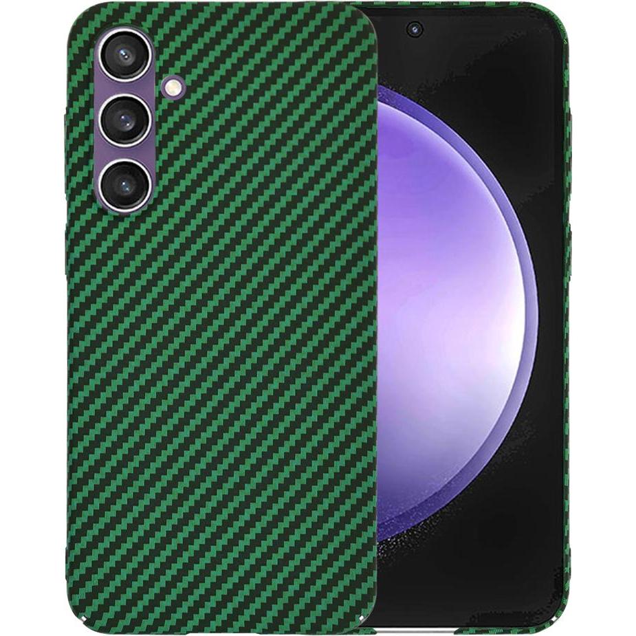 Techsuit - Carbonite FiberShell - Samsung Galaxy S23 FE - Green (Samsung Galaxy S23 FE), Cover smartphone, Verde