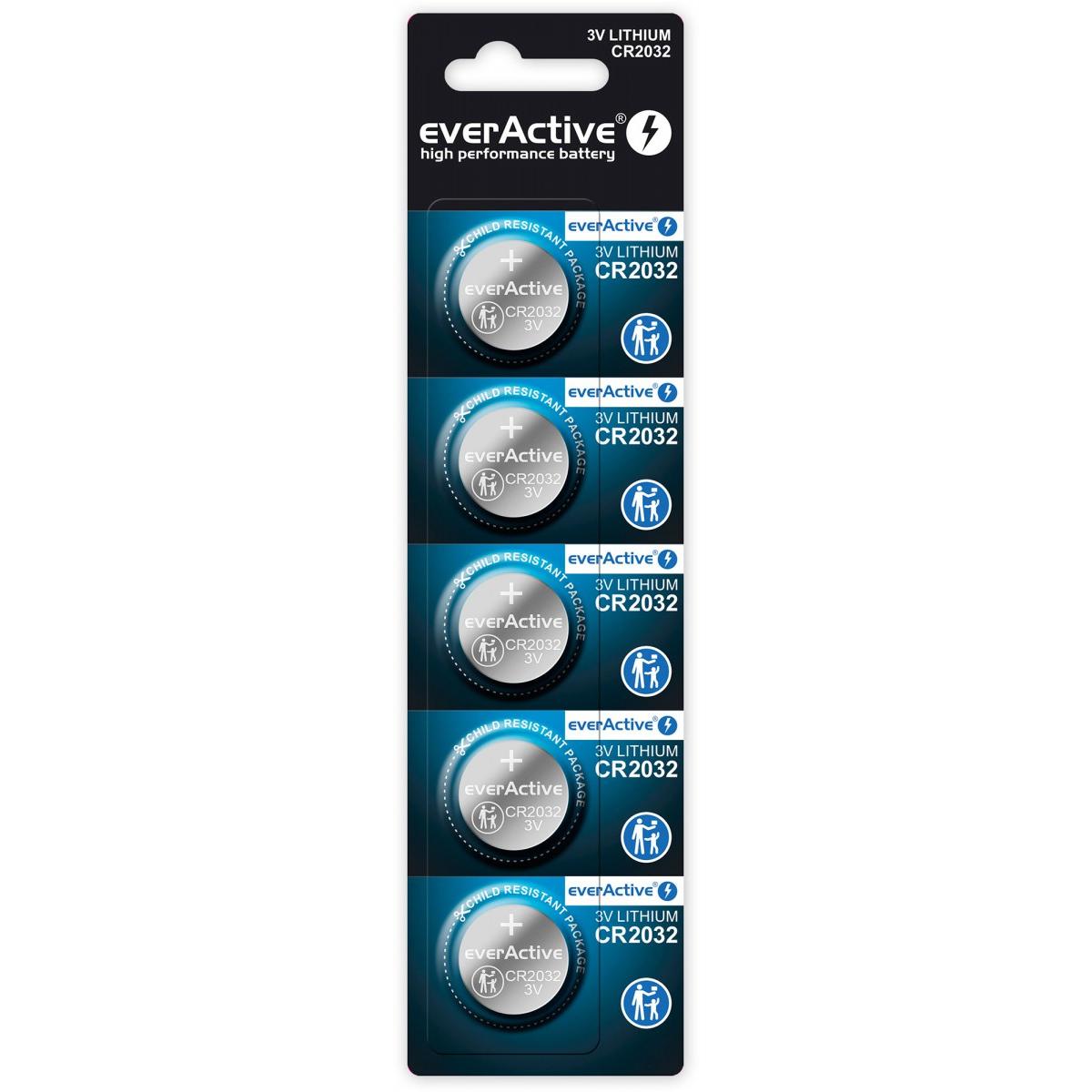 Everactive High Performance Battery (5 Stk., CR2032, 210 mAh), Batterien + Akkus